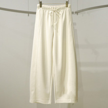 2025冬季新款时尚百搭宽松显瘦高腰抽绳直筒休闲裤女 3GB152111