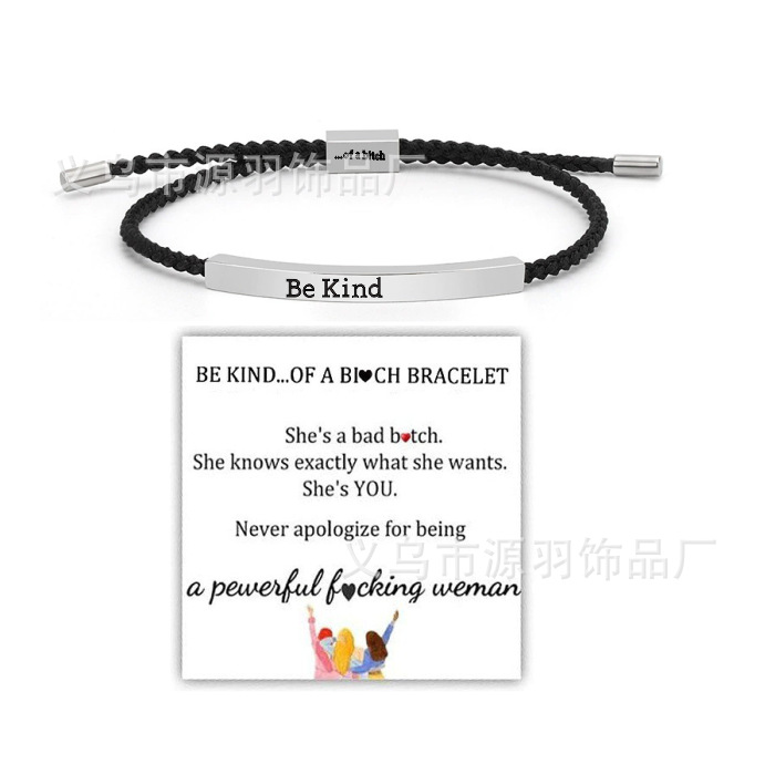 Nuevo producto transfronterizo Be... De un Bi♥CH letras mano tubular pulsera tejida a mano ajustable