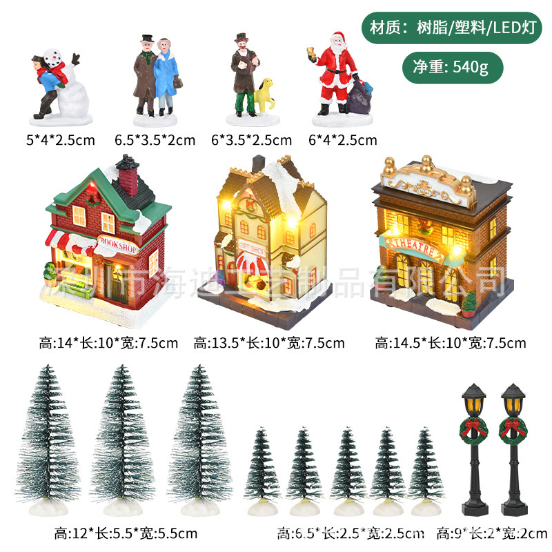 迷你微景观房子小型公室桌面摆设圣诞装饰树脂造景摆件节日礼物|undefined