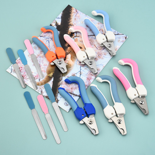 Pet nail clippers Stainless steel pet nail clippers Cat and dog nail polishers Pet cleaning and beauty manicure tools