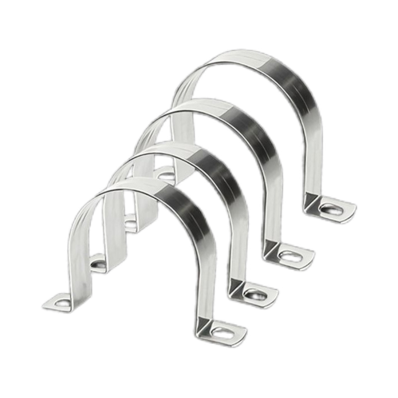 Round Pipe Fixing Buckle Galvanized Thickeneded Horse Riding Card Water Pipe Clamp Fixing Oil Pipe Clamp Hoop U-Shaped Billboard Card