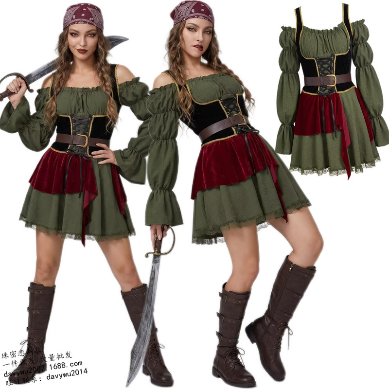 Halloween Costumes for Women, Pirate-Themed Uniforms, Western Festival Costumes, Cos Role-Playing Costumes, Character Dress-Up Halloween Costumes for Women, Pirate-Themed Uniforms, Western Festival Costumes, Cos Role-Playing Costumes, Character Dress-Up