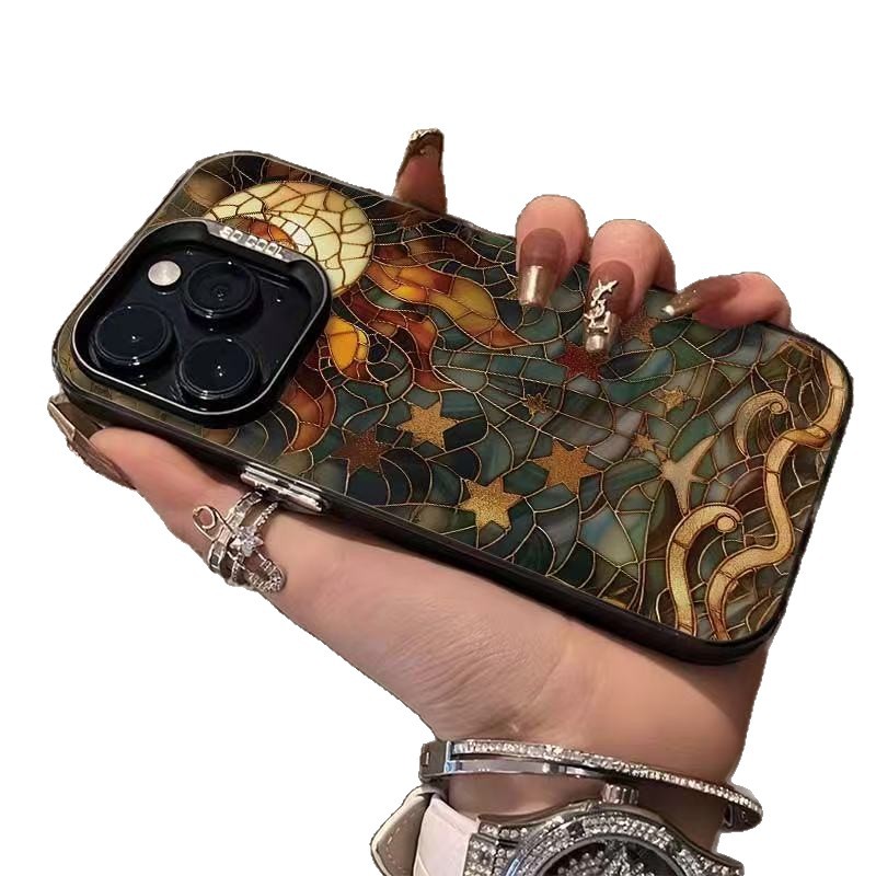 Art Moon Aplicable iPhone 16 funda para teléfono móvil Apple 15promax/14 nuevo 13pro12 personalidad 11xr