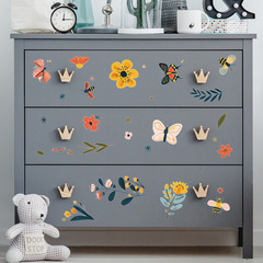 外貿花朵蜜蜂蝴蝶兒童房幼兒園客廳玄關家居裝飾牆貼貼紙自粘批發