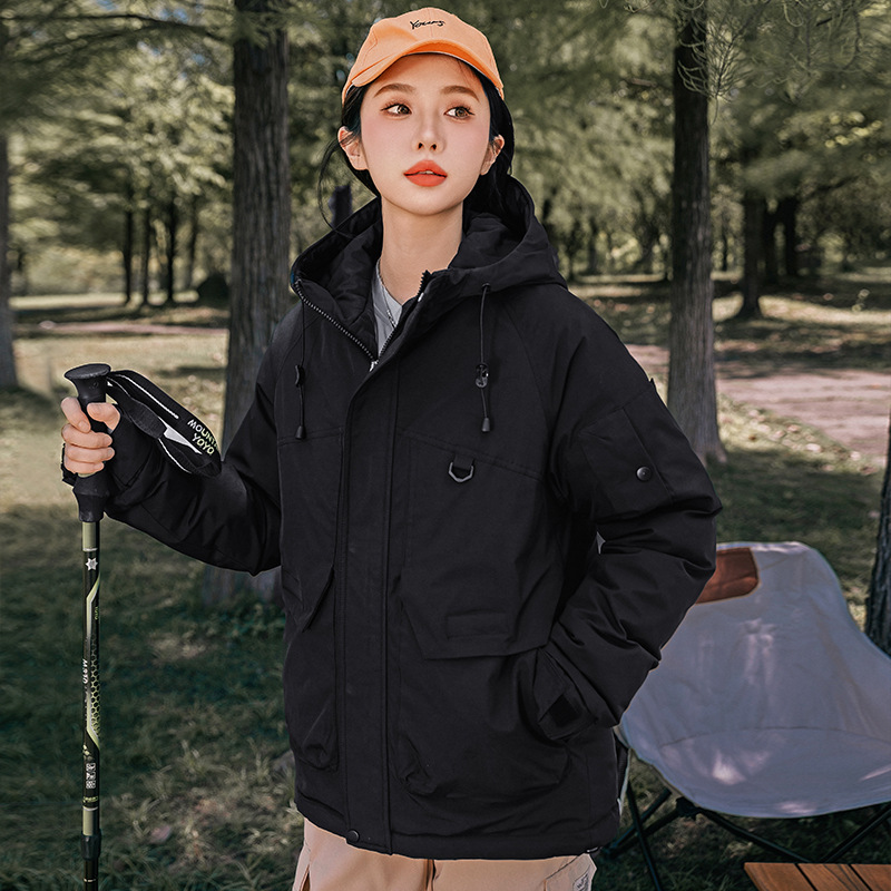 Área de asalto al aire libre para hombres y mujeres en invierno 2025 nueva ropa de algodón caliente a prueba de viento ropa de trabajo chaqueta casual abrigo de moda image 7