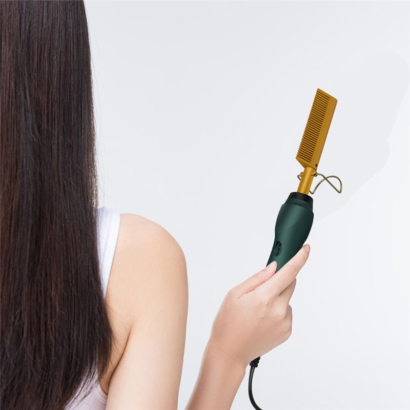 Vacation Solid Color Alloy Electric Hair Curling Comb display picture 2