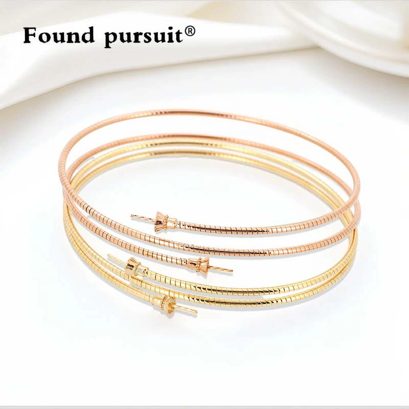 Браслет из чистого золота 18 карат с жемчугом, аксессуары для украшений Au750, золотой браслет, регулируемый, с маленькими золотыми бусинами