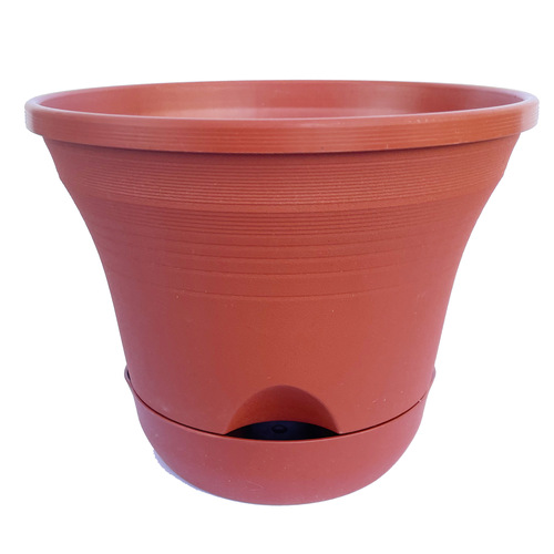 Balcony automatic water-absorbing basin round thickened resin plastic green plant gardening rose pothos Roman lazy flower pot