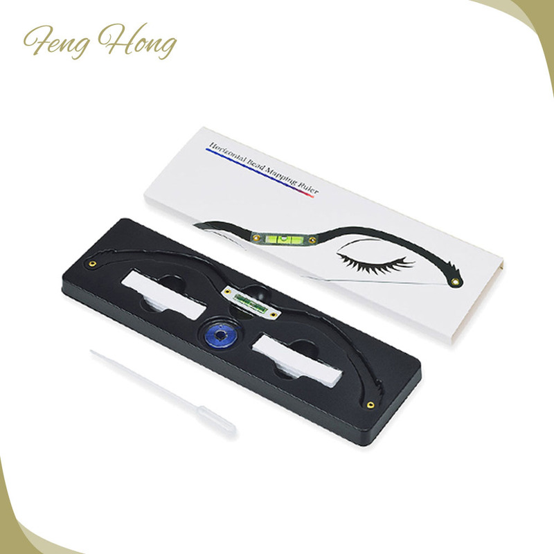 Tattoo embroidery symmetrical thrush ruler with level gauge positioning ruler bow eyebrow ruler thrush auxiliary horizontal eyebrow ruler can be labeled