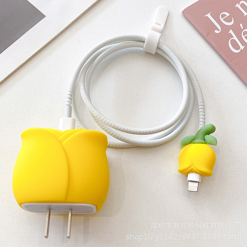 Aplicable Apple 18W / 20W cargador de cabeza de cubierta cargador de cubierta de cable de datos cubierta de 4 piezas al por mayor