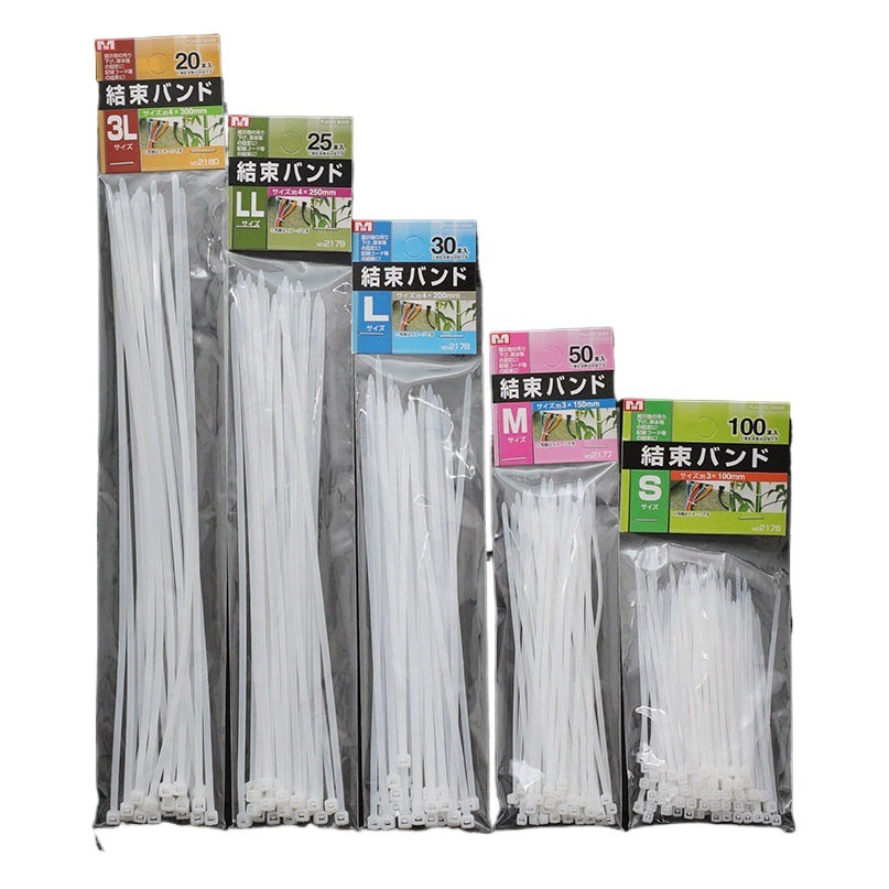 Кабельная стяжка в японском стиле Нейлоновая самоблокирующаяся пластиковая пряжка Крепление Прочная достаточная планка Ремешок