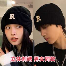 毛线帽子日系秋冬学生帽女天高颜值ins粗针织百搭宽松大头围冷帽