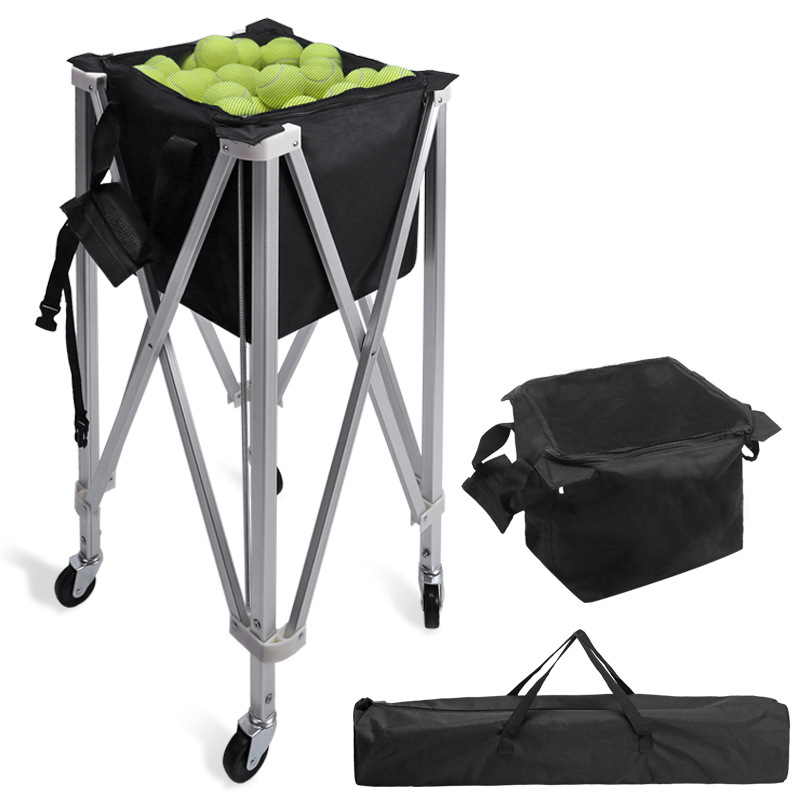 可折叠网球推车便携式铝合金可移动网球框教练捡球车网球训练器材