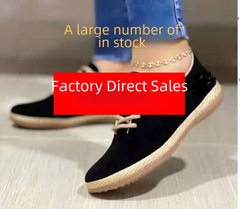 Independent station cross-border plus-size women's shoes, foreign trade single shoes, cross-border casual, new 2021 autumn and winter light-duty women's single shoes