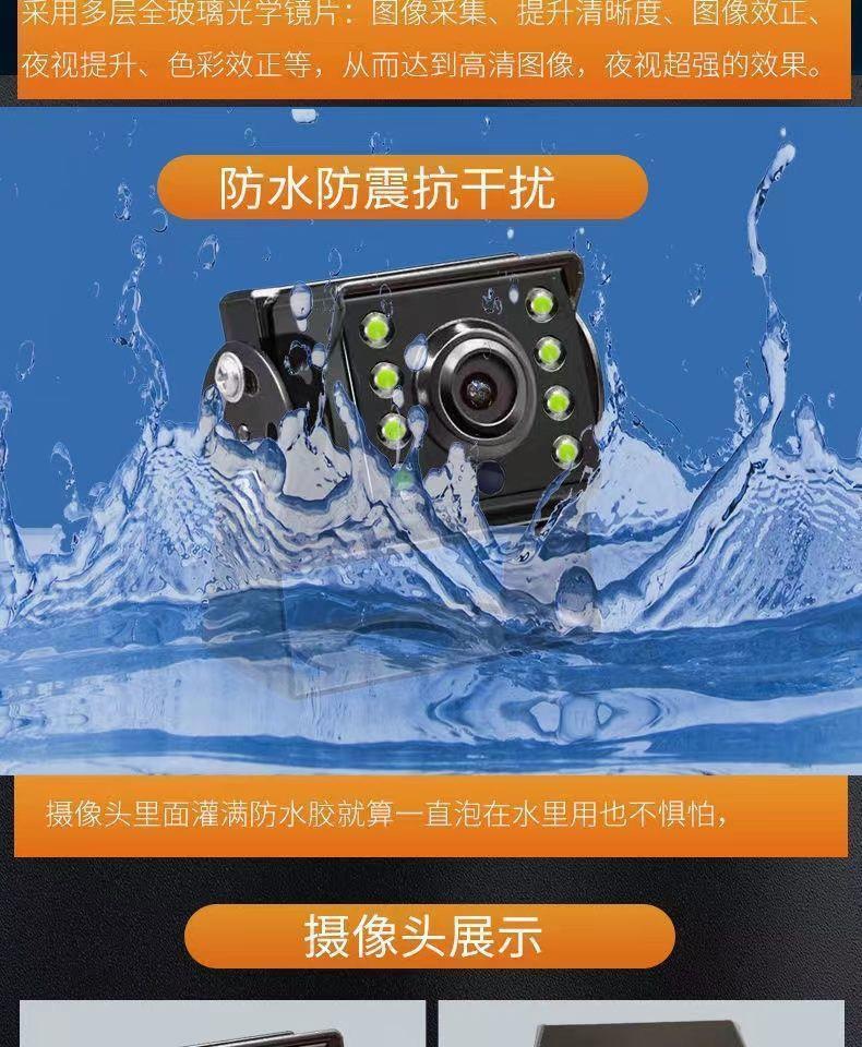Truck Reversing Camera System with Monitor for Semi-Trailers, Self-Installable Reversing Camera and Radar Combo