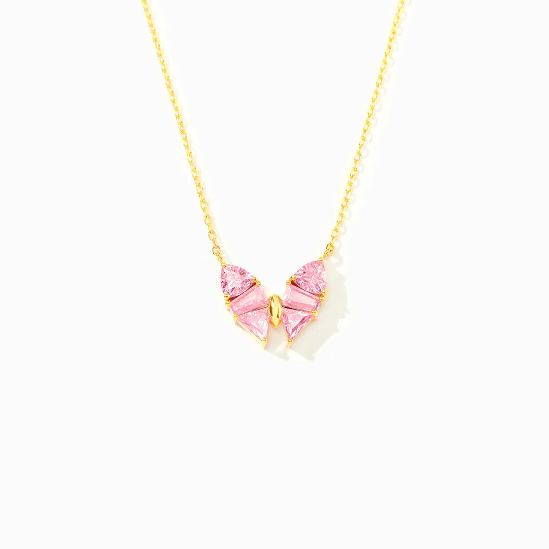 Zircon Inlay Material Pendant Necklace Classification 925 Sterling Silver Zircon Cable Chain Plating Butterfly Pendant Necklace