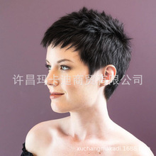 �����ٷ�ŷ���ٷ�����ͷ��Ůʿ��ɫ��ֱ���ٷ�Pixie Wigs����ֱ��