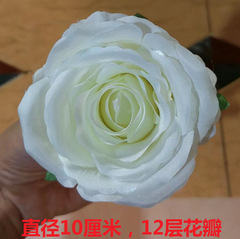 絹の花の卸売りの10センチのシミュレーションのバラの花の頭の結婚祝いのdiyの造花の装飾の花の壁はバラの花の頭をまねます。