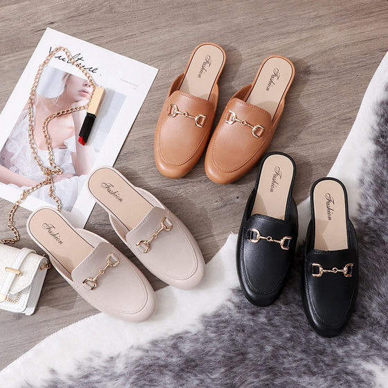 2022 new style toe-wrapped shoes fashion outerwear Internet celebrity slippers women's lazy slippers cross-border e-commerce factory wholesale sandals