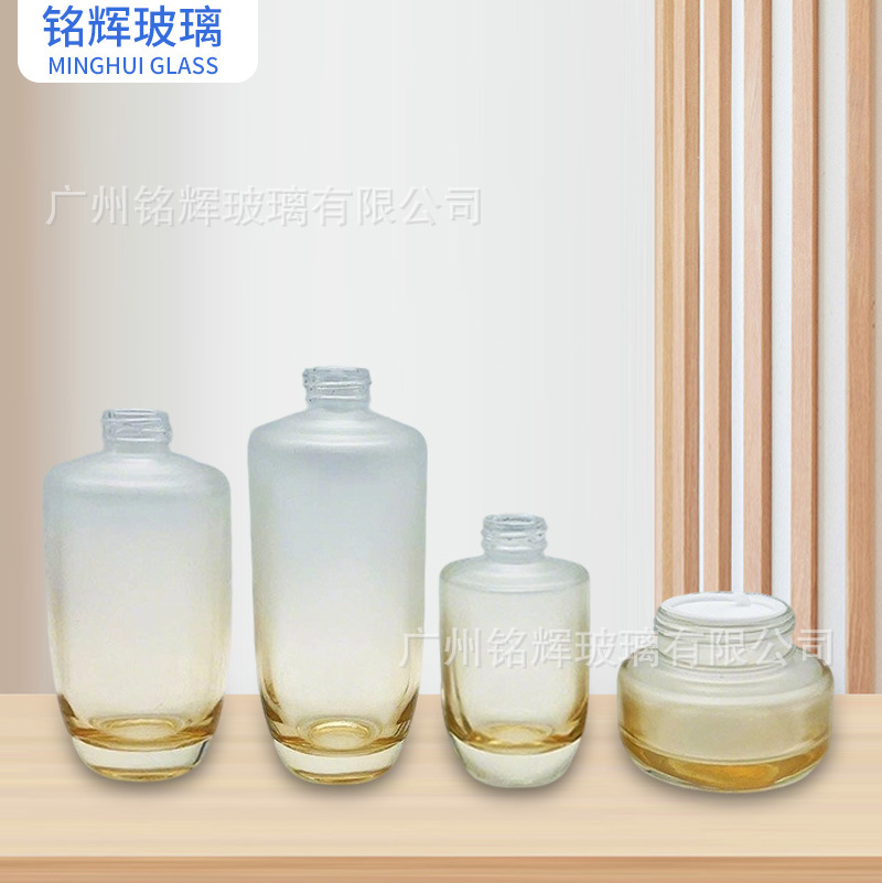 现货高品质厚底瓶120ml化妆品护肤套装喷雾瓶水乳精华玻璃瓶批发