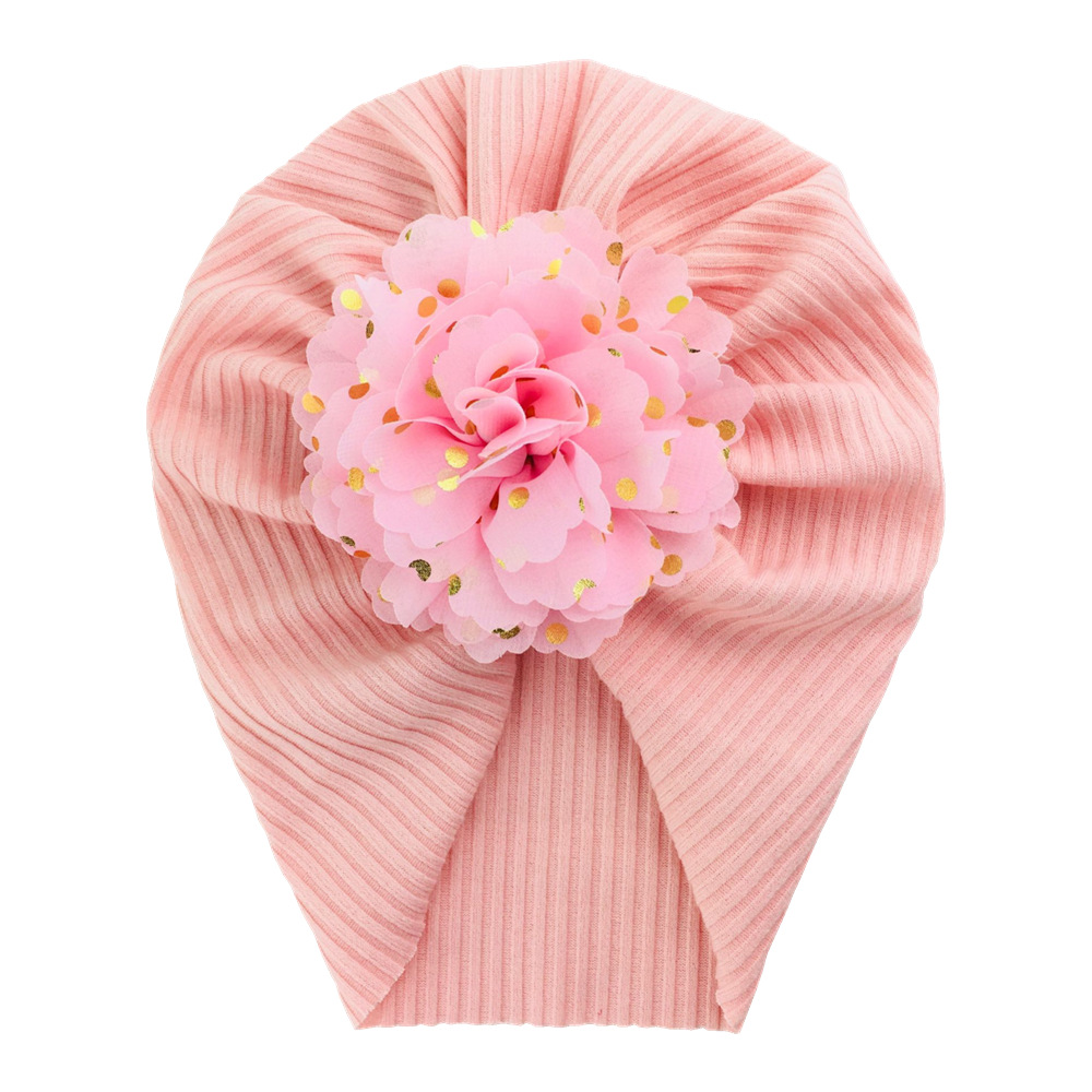 Style Simple Couleur Unie Fleur Chiffon Beanie display picture 5