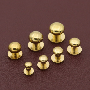 Brass Monk Head Pacifier Nail diy Leather Bag Notebook Round Solid Button Mushroom Nail Handle Hardware