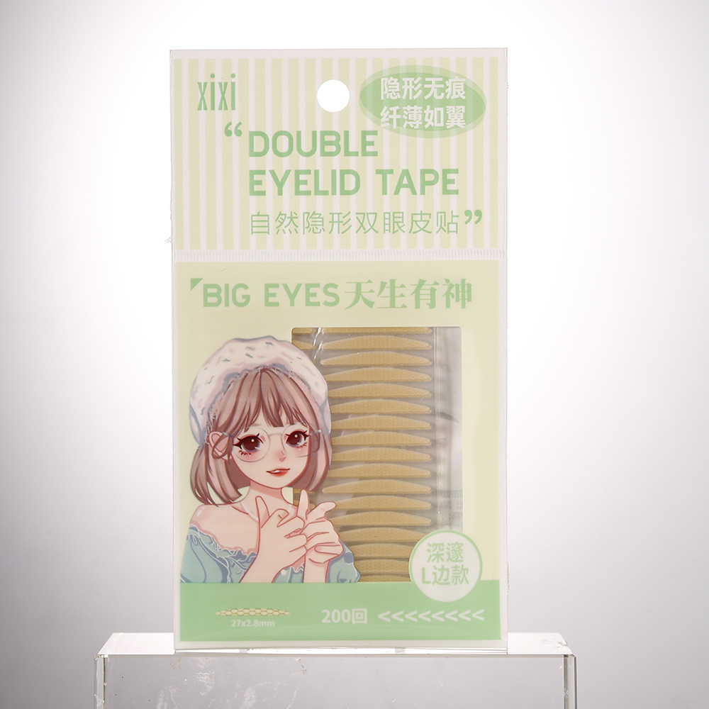 xixi Natural Invisible and Seamless Lace Double Eyelid Stickers, Olive-shaped puffy eye Self-Adhesive Invisible Beauty stickers for beginners undefined
