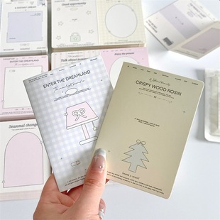 Mini Ins Folding Card Cardboard Protection Small Card Packaging Material Decorative Folding DIY Message Greeting Card