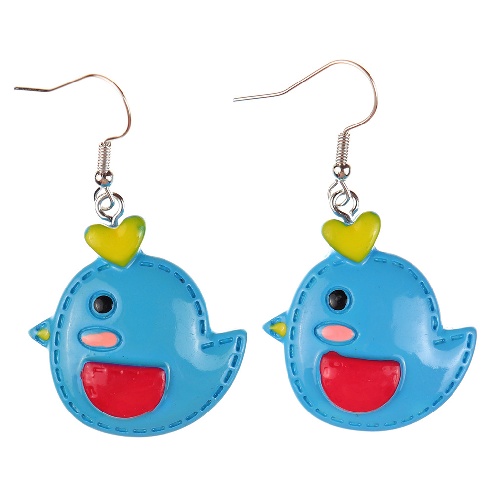 1 Pair Cartoon Style Cute Chick Plastic Drop Earrings display picture 7