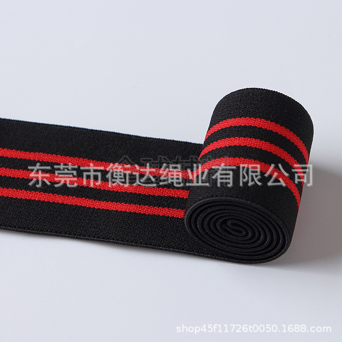 Inventario al por mayor de 4cm rayas de color medio de nylon elástico cintura lateral banda elástica accesorios de ropa
