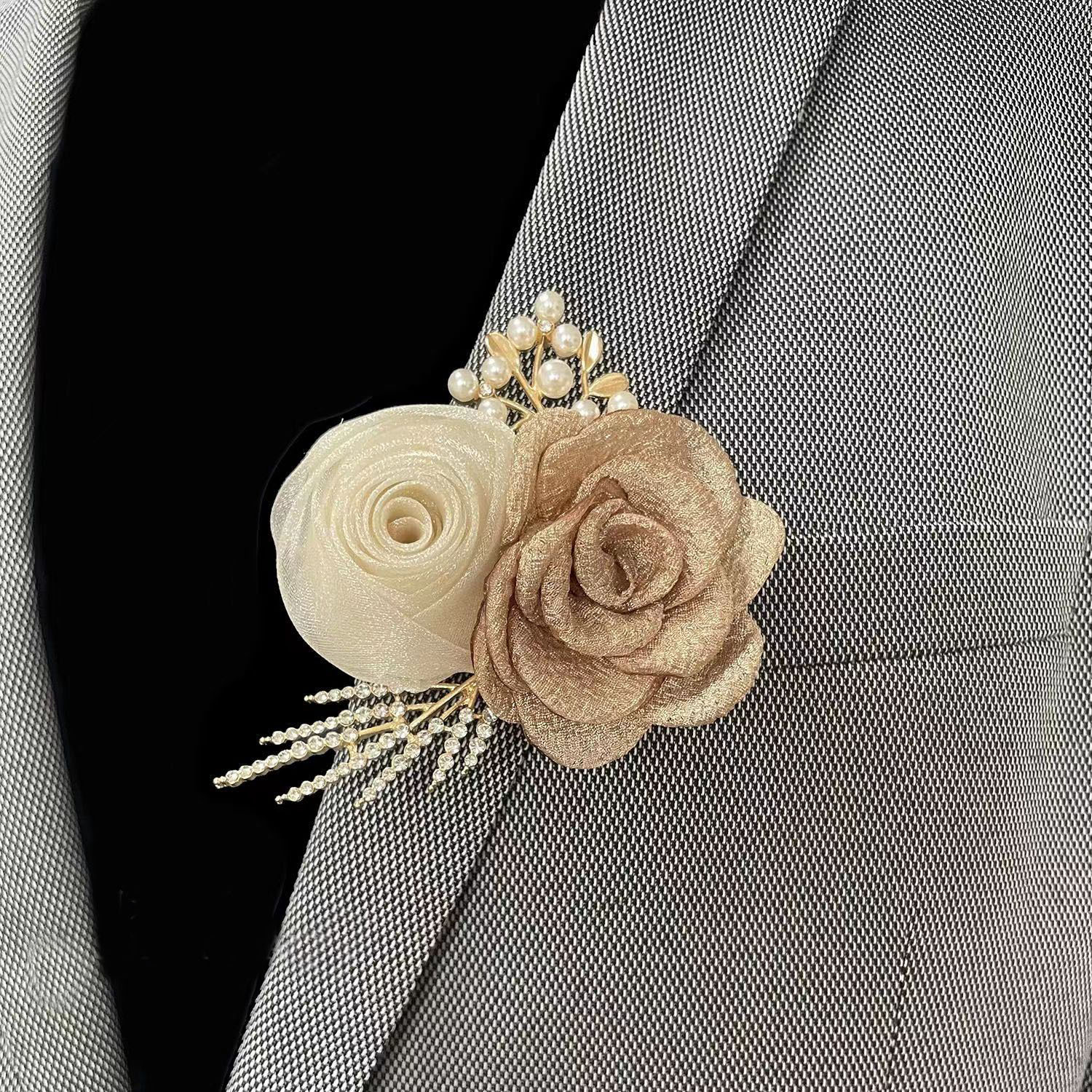 Grupo de flores de la mano de gama alta hermosa pulsera de la boda Fresca de la boda de estilo coreano muñeca flor Mori dama de honor Hermanas image 3