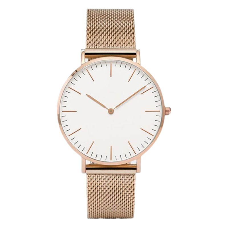 Cross-border Fashion pareja reloj hombres correa de malla reloj de los hombres simple estudiante decoración mujeres reloj de cuarzo al por mayor