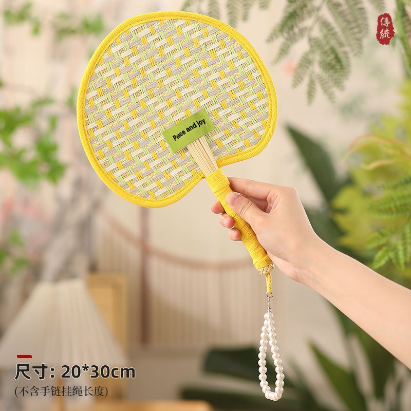 彩色蒲扇便携老式扇子夏天纯手工编织芭蕉扇拍照道具包包装饰挂件|undefined