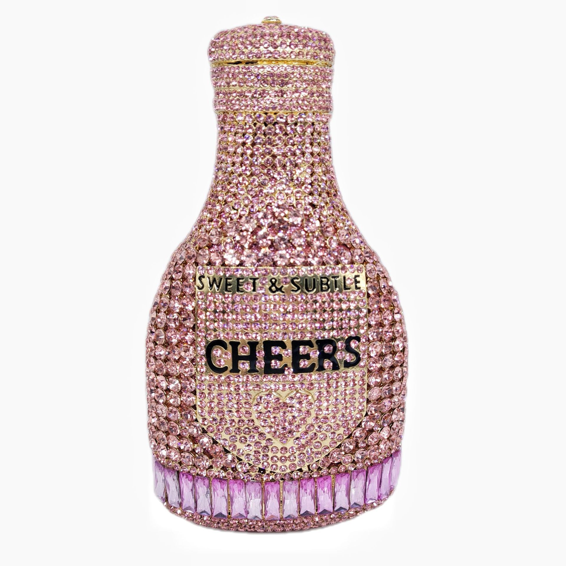 Selección estricta de la bolsa de embrague de botella nueva botella de vino transfronteriza bolsas de diamantes de banquete europeas y estadounidenses bolsas de diamantes de mano