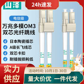 山泽万兆光纤跳线OM3/OM4/OM5LC-LC多模双芯SC成品带接头尾纤光纤