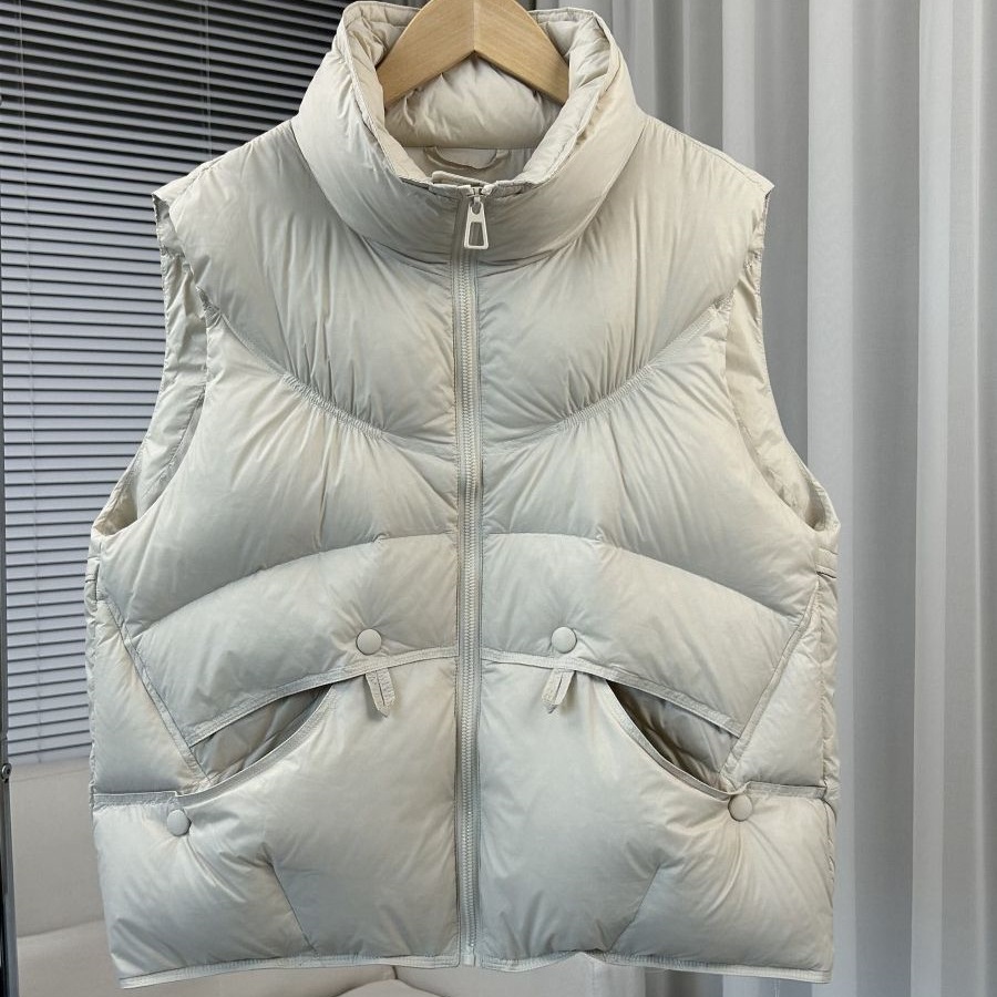 羽绒马甲女2025秋冬新款白鸭绒韩版时尚洋气欧货羽绒服马夹短背心