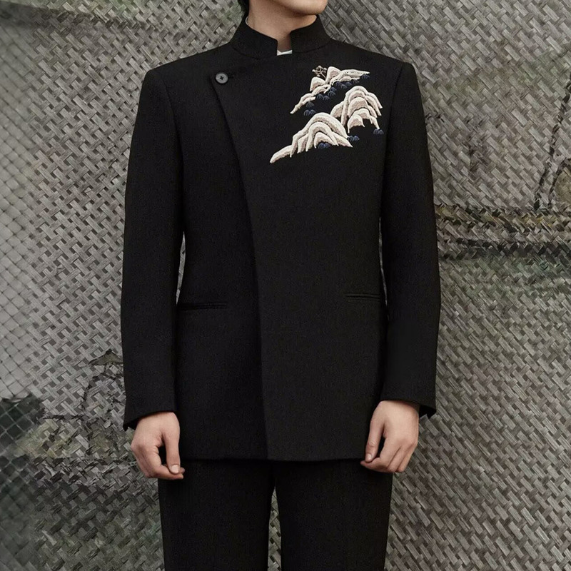 New Chinese Style Men's Suits, Men's Engagement Clothes, Spring Groom's Wedding Suits, Boys' Tuxedos, Wedding Suits for Men