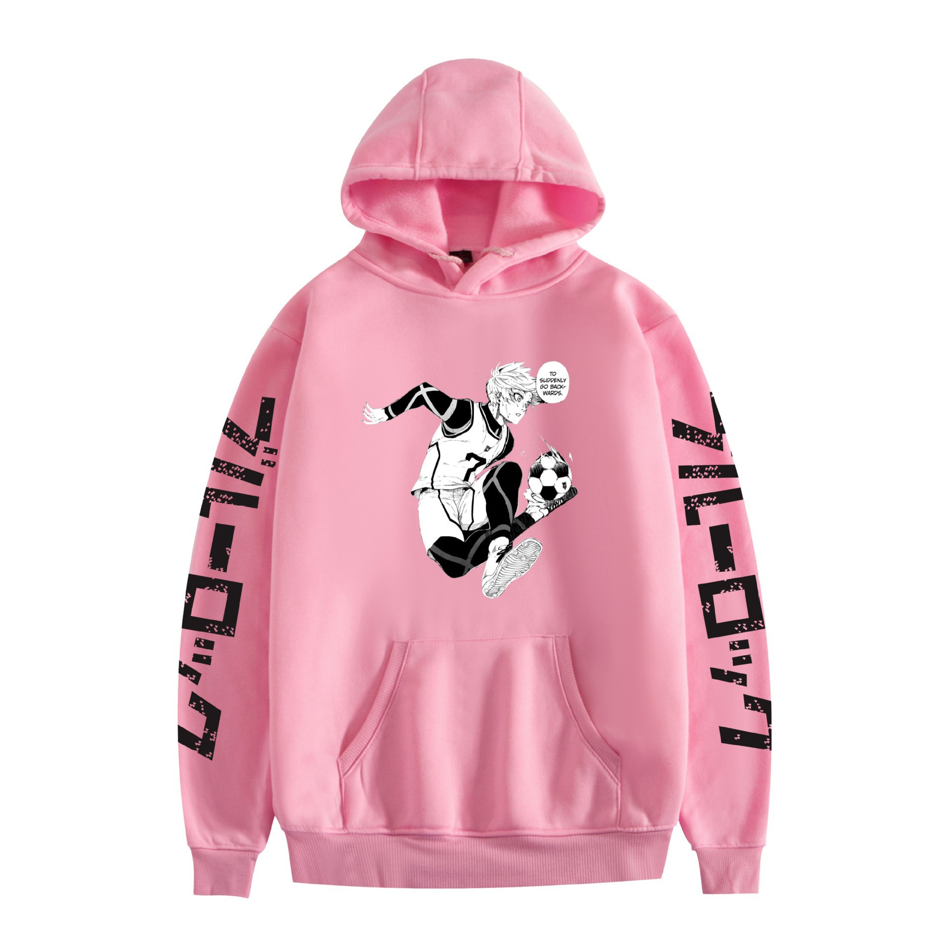 Transfronterizo nuevo estilo BLUE LOCK azul prisión animación periférico hombre suéter con capucha suelto suéter casual mujer