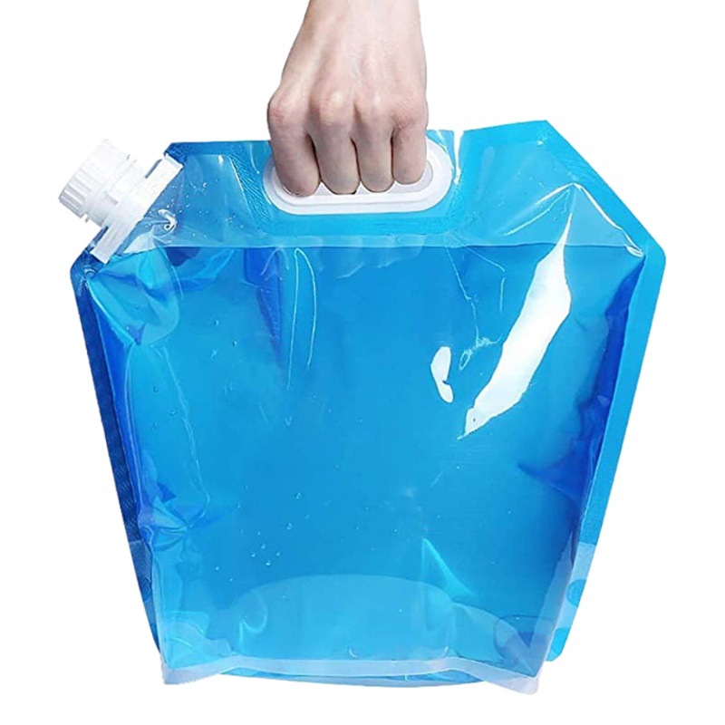 Spot 5L large capacity water bag sports portable folding water bag outdoor travel camping mountaineering portable water storage bag