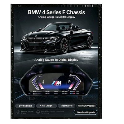 Bmw F30F31F32F33F34F35F36M Tam LCD Virtual Kokpit Paneli, Quraşdırma Tələb Etməyən