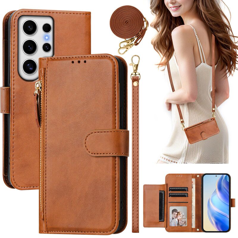 Suitable for Export Samsung S256Pro Multi-Card Leather Case A16 Pure Color Multi-Functional Zipper Wallet Diagonal Moto G55 Suitable for Export Samsung S256Pro Multi-Card Leather Case A16 Pure Color Multi-Functional Zipper Wallet Diagonal Moto G55