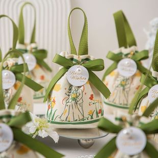 Forest-Style Cloth Bags, Candy Bags, Wedding Candy Bags, High-End Wedding Gift Bags, Candy Bags, Bridesmaid Return Gift Bags, Wholesale