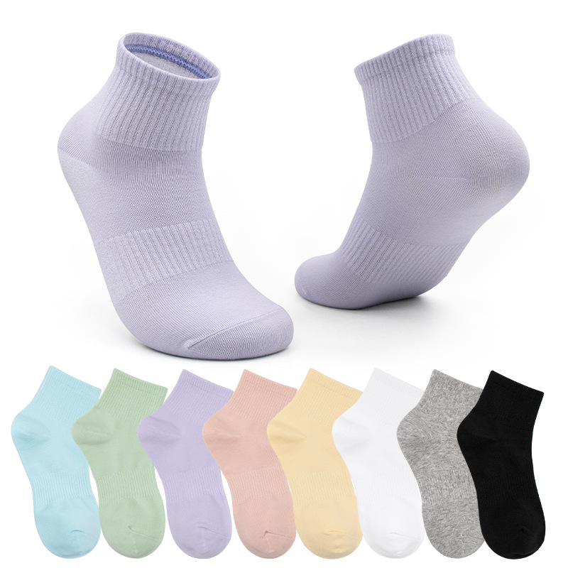 Calcetines calientes transfronterizos desodorante absorbente del sudor de los hombres 3A calcetines antibacterianos de la mitad de la pantorrilla calcetines de invierno calcetines de algodón bajos transpirables de color sólido