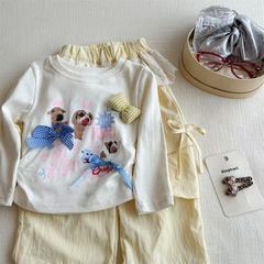 女童秋套装2025新款多巴胺洋气小童秋装宝宝工装裤两件套运动衣服