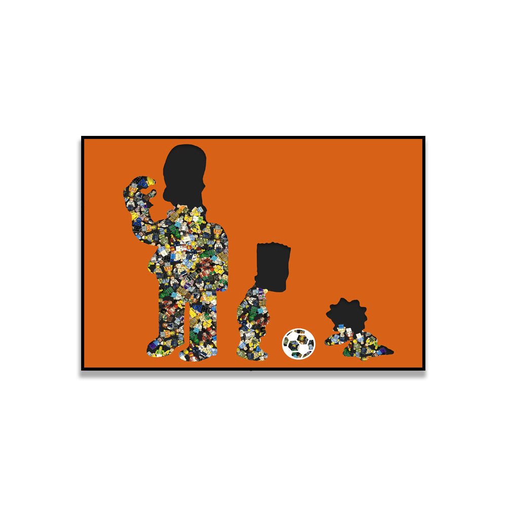 Madera de construcción de Lego, familia de Epson, decoración de la sala de estar, sala de entrada, pintura para niños, pintura de cabecera de dormitorio de alta gama