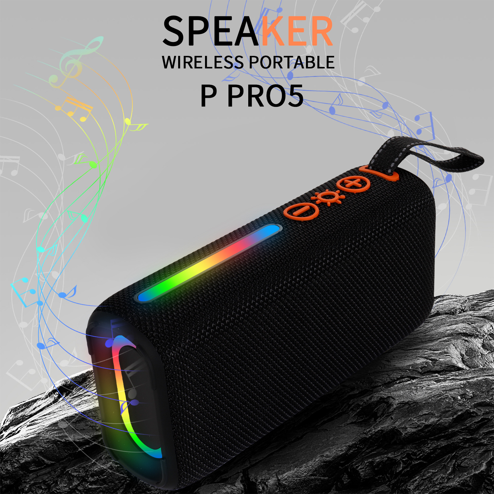 Draagbare bluetooth speaker met rgb verlichting en subwoofer_voghion.com