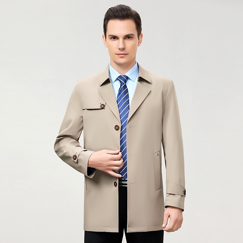 A generation of counter men's windbreaker light luxury fashion thin middle-aged dad business texture autumn and winter jacket