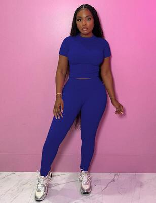 2025 new pattern Cross border On behalf of Ladies Two piece set Physical exercise suit Rib leisure time Jogging pants