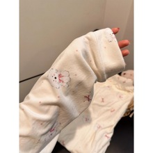 可爱奶油小狗印花德绒睡衣女秋冬新款舒适保暖海岛绒家居服套装女