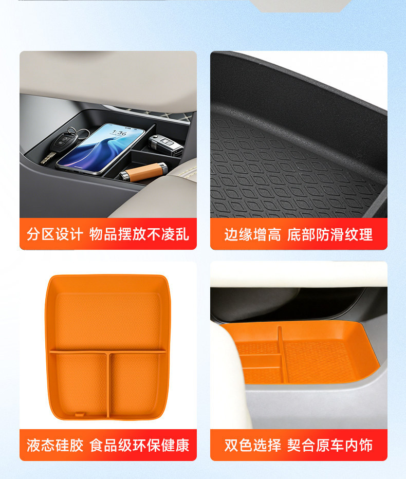 Haval Menglong PLUS central console gear shift silicone pad storage box full-cover wireless charging protective case car interior accessories